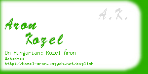 aron kozel business card